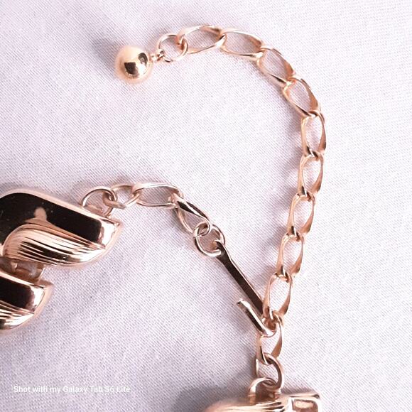 Statement Choker Necklace Gold Tone Chunky Links - Picture 4 of 12